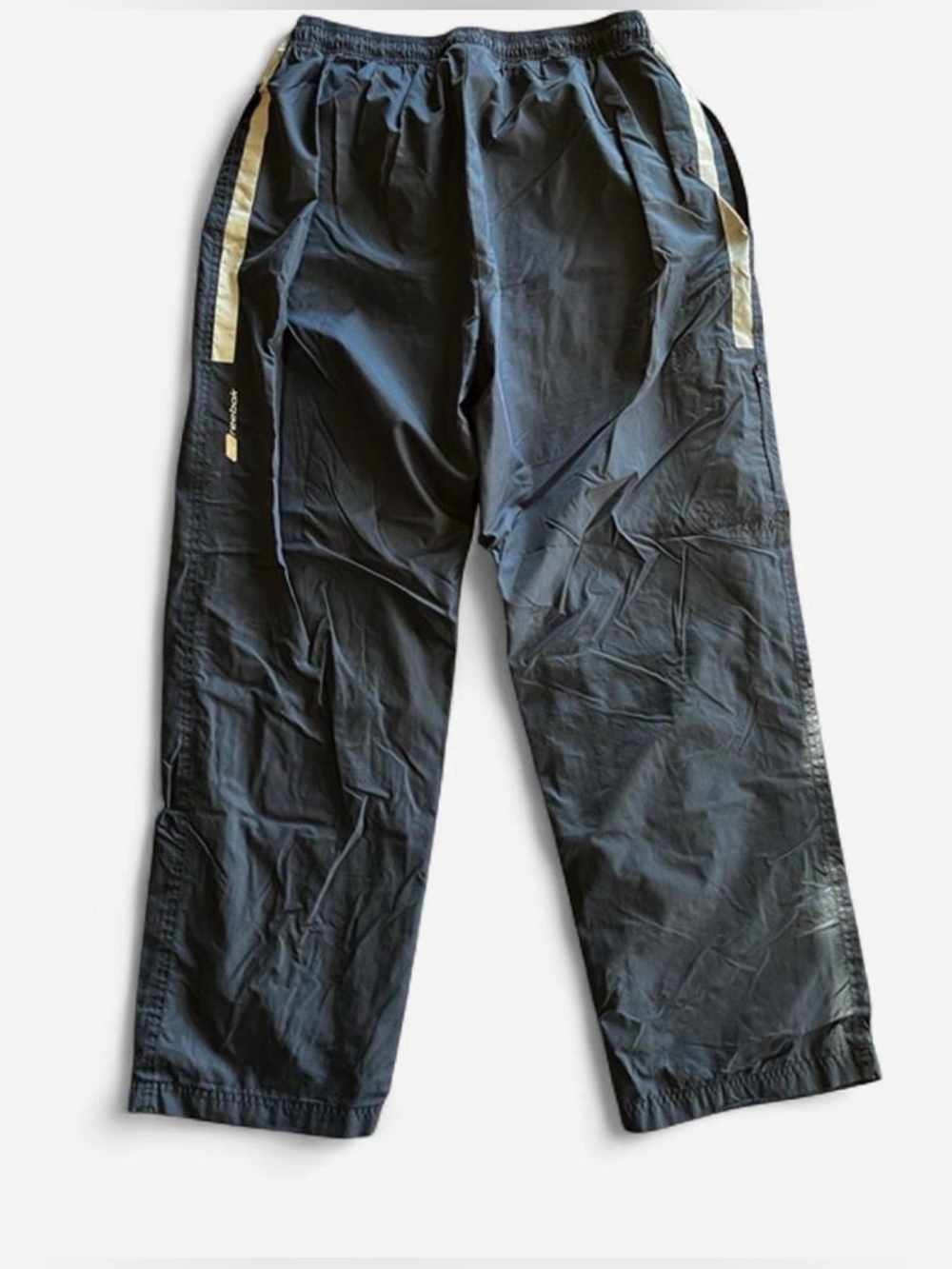 Reebok Men's Navy Blue and Silver Track Pants - Picture 5 of 5